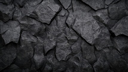 Black grunge background. Abstract stone background. Beautiful mountain texture pattern. Stone grunge banner. Dark gray rock backdrop.