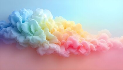 Obraz premium Abstract digital painting of a cloud-like formation with a gradient of colors