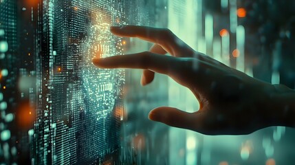 Hand Interacting with Digital Interface