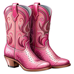 Pink Cowboy Boots: Fashion Image