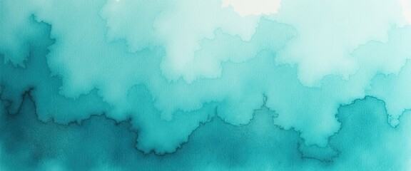 Obraz premium Teal texture noise gradient background in watercolor style.