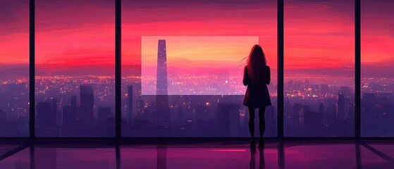 Fototapeta premium Futuristic business technology investment insights startup founder growth in urban landscape
