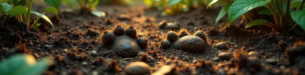 Obraz premium Animal paws on forest floor, various animal tracks, forest, wildlife photos, outdoors