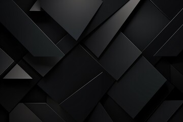 Black flat geometric background with mixed kinetic style
