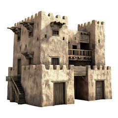 PNG fort house against a transparent background