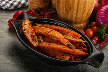 Baked batat with with spices