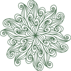 Beautiful flower art and mandala vector design