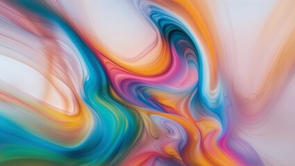 Obraz premium Abstract colorful swirls blending into vivid motion effect.