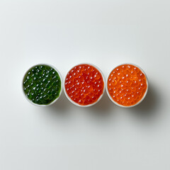 caviar on a white background