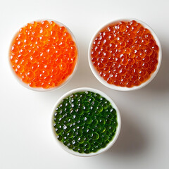 caviar on a white background