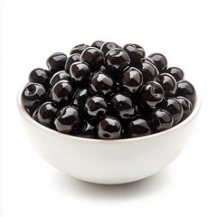 a bowl of black boba pearl