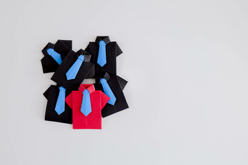 Recruitment image, office worker concept with space on the right for text.