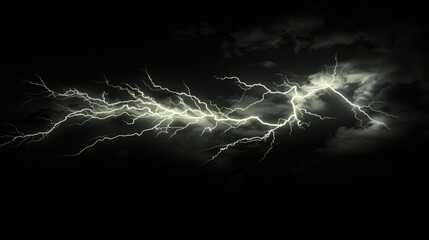 Fototapeta premium Electrifying Lightning Storm in the Night Sky