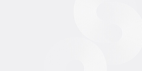 Modern shiny blue circle. White glowing geometric lines on gray background