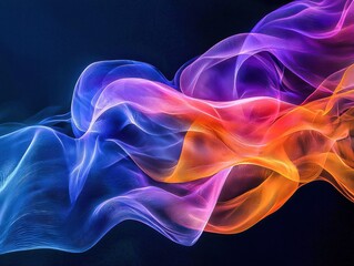 Fototapeta premium Retro Vibe: 80s & 90s Inspired Abstract Background - Blurred Blue Banner with Soft Grain, Blur, and Holographic Texture