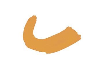 Orange watercolor background. Artistic hand paint. Isolated on transparent background.
