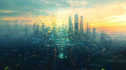 Los Angeles panorama cityscape downtown at day