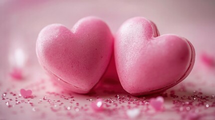 Fototapeta premium Valentine's Day pink hearts