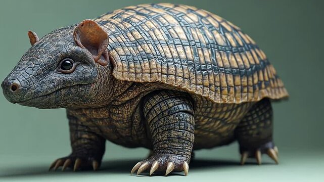 Adorable Three-banded Armadillo Close-up
