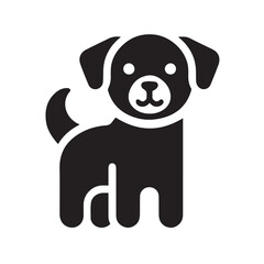 Fototapeta premium Detailed Black and White Silhouette of a Labrador Retriever Head