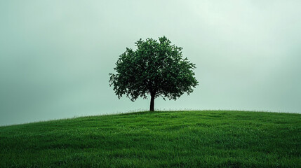 Obraz premium A minimalist background green. 