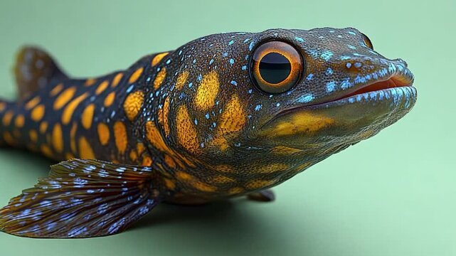 Vibrant Mandarin Fish Close-Up Aquatic Life Portrait
