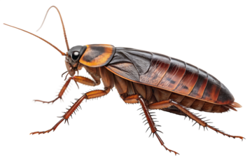 cockroach isolated on transparent background generative ai