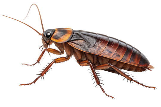 cockroach isolated on transparent background generative ai
