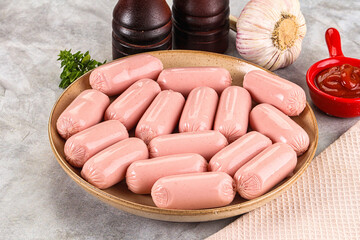 Mini sausages snack for breakfast