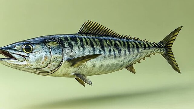 Atlantic Mackerel Fish - Detailed Studio Shot of Scomber scombrus