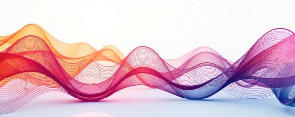 Wavy geometric patterns on a white background, seamless wave pattern, modern art, artistic pattern