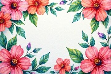 Floral Patterns in Watercolor Texture on Canvas , art, floral patterns, watercolor