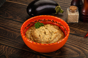 Eggplant dip - Mutabal with tahini paste