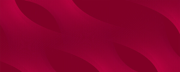 Obraz premium Abstract curved red lines shape on red background with lighting effect and copy space for text. Luxury design style.
