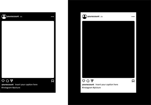 Two Side Monochrome of Instagram Feed