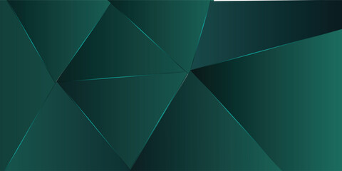 Abstract Green Light Background. Polygonal Elegance and Frame Background Designs