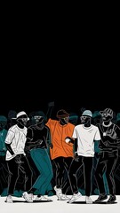 silhouette of  men
