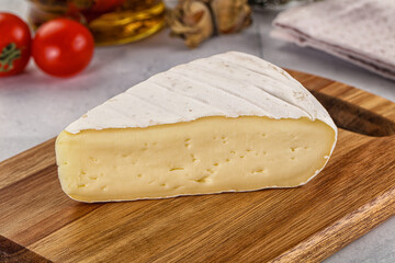 Soft brie cheese with mold