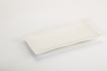 White ceramic empty plate dishware