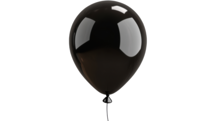 black balloon isolated on white background