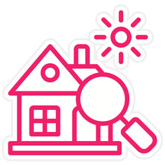 Vector Design House Search Icon Style