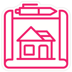 Vector Design Blueprint Icon Style