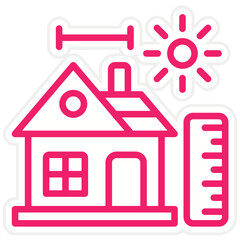 Vector Design House Measurement Icon Style