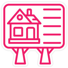 Vector Design House Billboard Icon Style