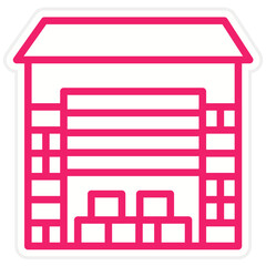 Vector Design Warehouse Icon Style