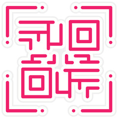 Vector Design QR Code Icon Style