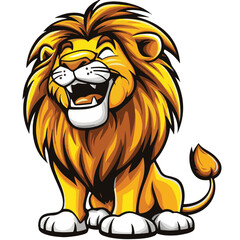 Fototapeta premium lion cartoon vector illustration 