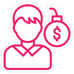 Obraz premium Vector Design Debt Icon Style
