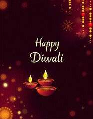 Happy Diwali illustration. Pattern for banners, covers, greeting cards, for printing on wall decorations.