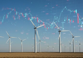 Wind turbines with declining graph